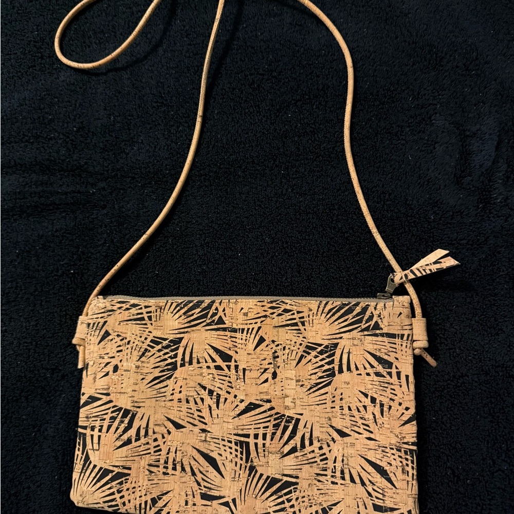 Cork Tan Patterned Crossbody Bag